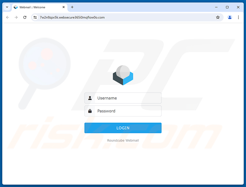 Página de phishing Routine Update Of User Database