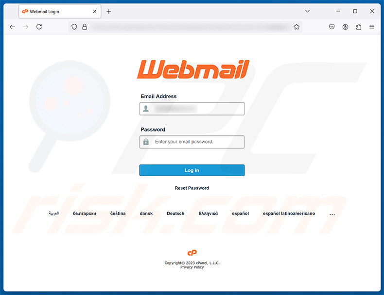 Página de phishing Update Your Hardware Wallet