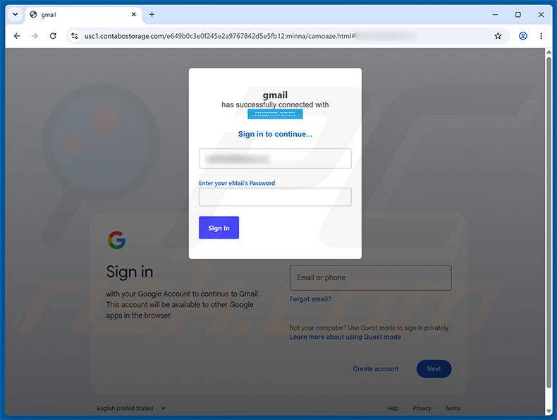 Página de phishing Documents Are Waiting For Your Approval