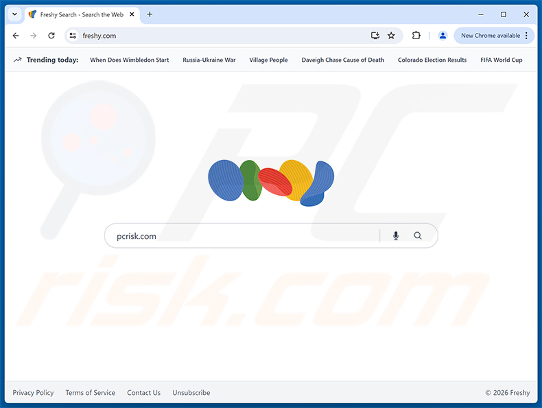 Sequestrador de navegador Freshy Search (freshy.com)