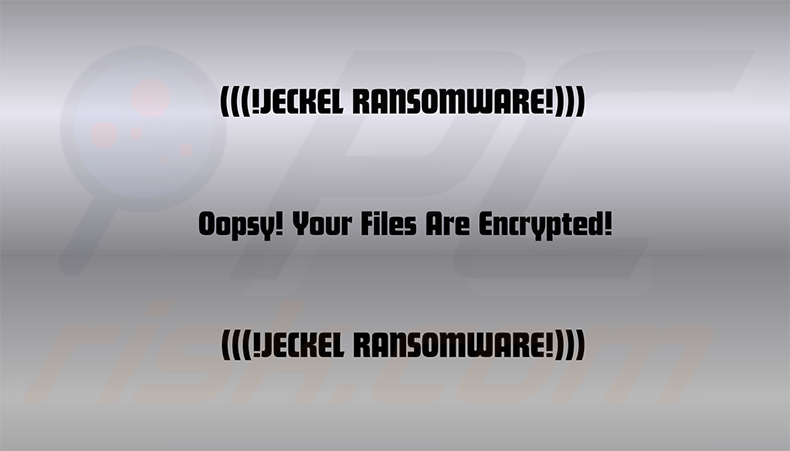 Papel de parede do ransomware Jeckel