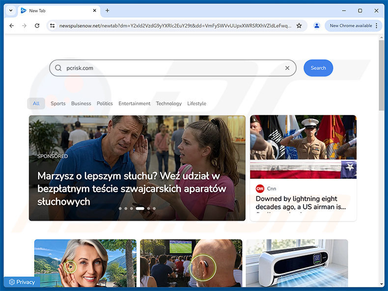 sequestrador de navegador newspulsenow.net