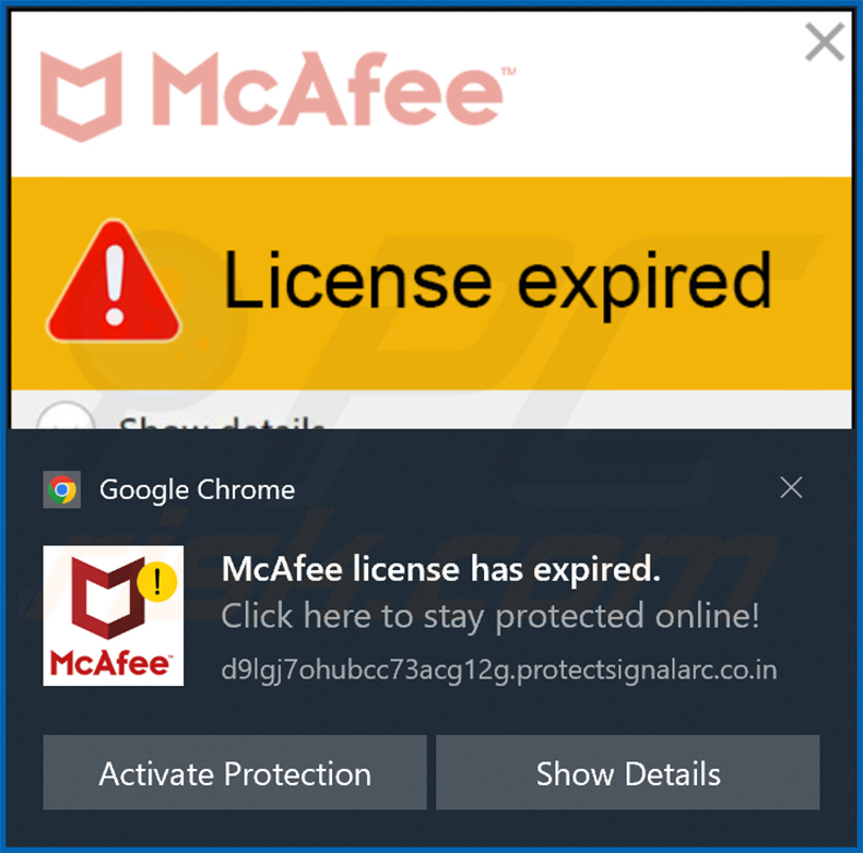 notificação de protectsignalarc[.]co.in