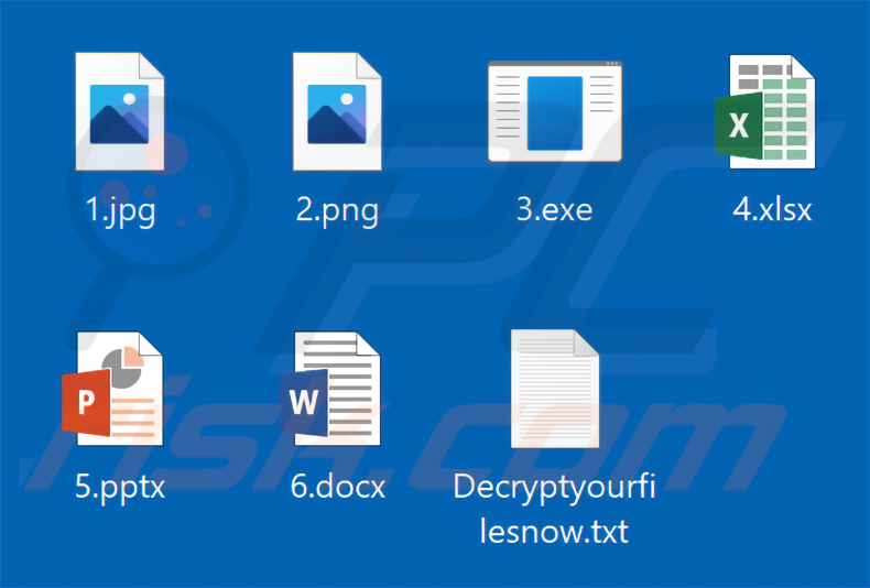 Ficheiros encriptados pelo ransomware TuakTOX (sem extensão adicionada)
