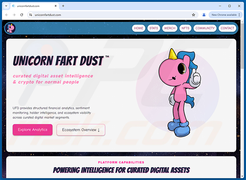 Site real do golpe Unicorn Fart Dust ($UFD) Allocation (unicornfartdust.com)