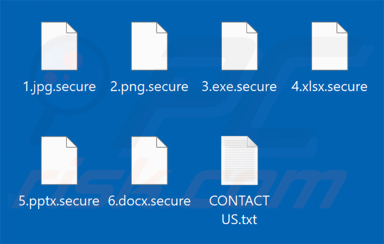 Ficheiros encriptados pelo Fiasco Ransomware (extensão .secure)