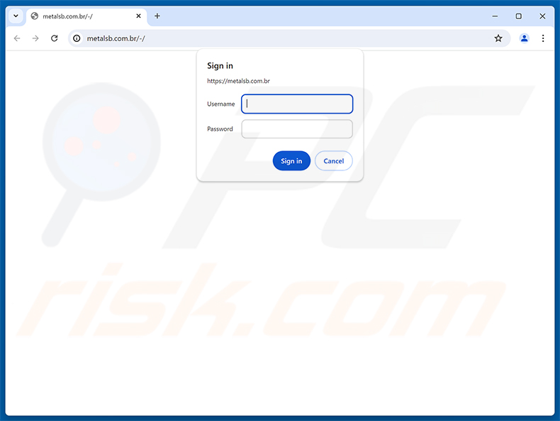 Página de phishing do golpe de e-mail SumUp Payment Mode Confirmation