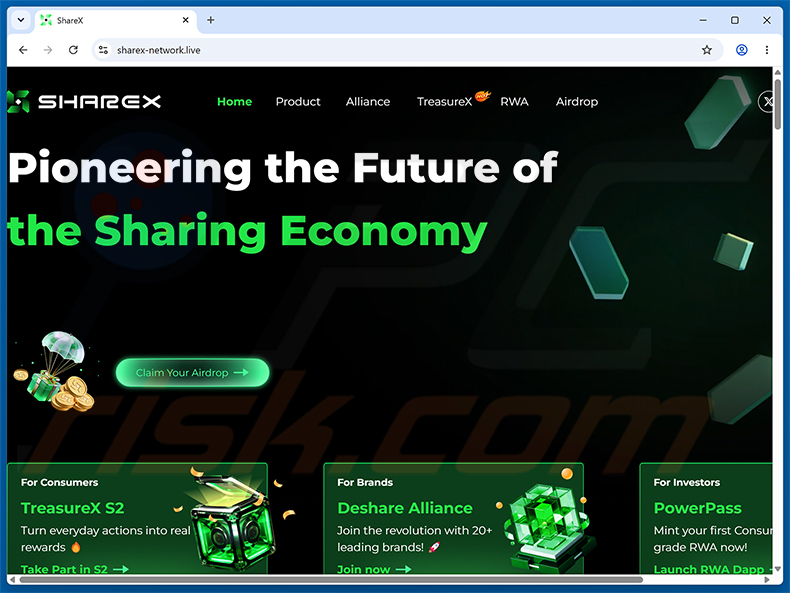ShareX Airdrop golpe
