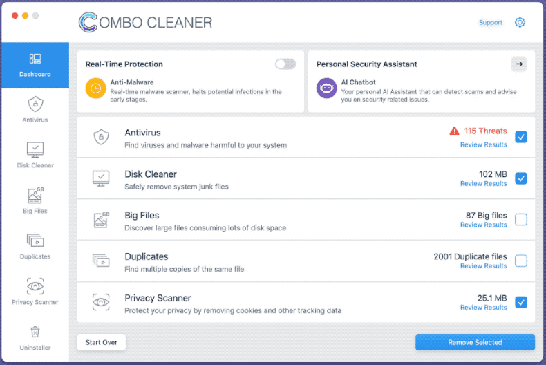 combo cleaner appearance