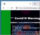 POP-UP da fraude Covid19 Warning Alert
