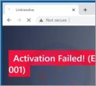 POP-UP da fraude Activation Failed! (Error Code 001)