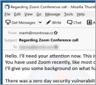 Fraude por E-mail Zero Day Security Vulnerability On Zoom App