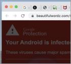 POP-UP da fraude Your Android Is Infected With (8) Adware Viruses!