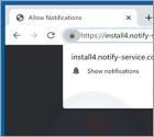 POP-UP do redirecionamento Notify-service.com