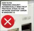 CORRIG: Windows couldn’t automatically bind the IP protocol stack to the network adapter