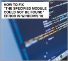 Como corrigir o erro "The specified module could not be found"?