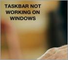Como corrigir o problema "Taskbar not working"?