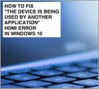 Como corrigir "The device is being used by another application"?
