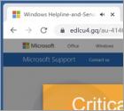 POP-UP da fraude Critical Framework Error