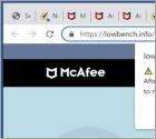 POP-UP da fraude McAfee Total Protection Has Expired