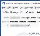 Fraude por Email  YOUR MAILBOX IS OUTDATED