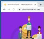 POP-UP da Fraude BITCOIN DONATE