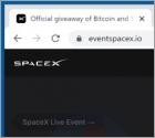 POP-UP da Fraude SpaceX BTC And ETH Giveaway