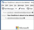 Fraude por Email Your OneDrive Is Inactive And Will Soon Be Deleted