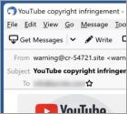 Vírus por Email YouTube Copyright Infringement Warning