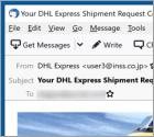 Fraude por Email DHL Express Shipment Confirmation
