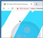 Fraude POP-UP Mr Beast GIFT CARDS GIVEAWAY