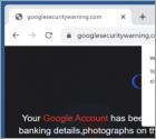 Fraude POP-UP Your Google Account Has Been Locked!