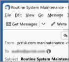 Fraude por Email Routine System Maintenance