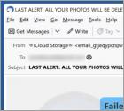 Fraude por Email Your iCloud Photos And Videos Will Be Deleted