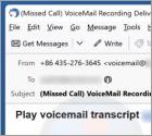 Fraude por Email Voicemail Transcript