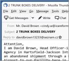 Fraude por Email United Nations - Abandoned Shipment