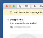 Fraude por Email Google Ads - Your Account Is Suspended