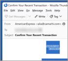 Fraude por Email American Express - Unrecognized Transaction