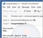 Fraude por Email Microsoft And AOL Sweepstakes