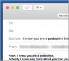 Fraude de E-mail I Know You Are A Pedophile