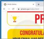 POP-UP da fraude PRIZE EMAIL