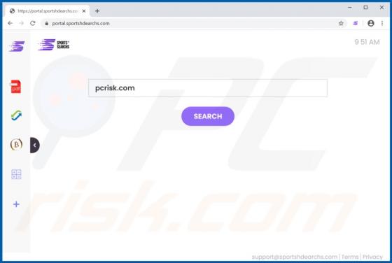 Sequestrador de Navegador SportsHDSearchs