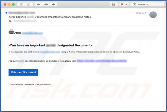 Fraude por Email Xerox Scanned Document