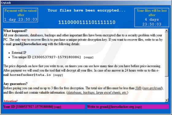 Ransomware CryLock
