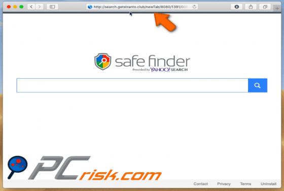 Redirecionamento Search.getstranto.club (Mac)