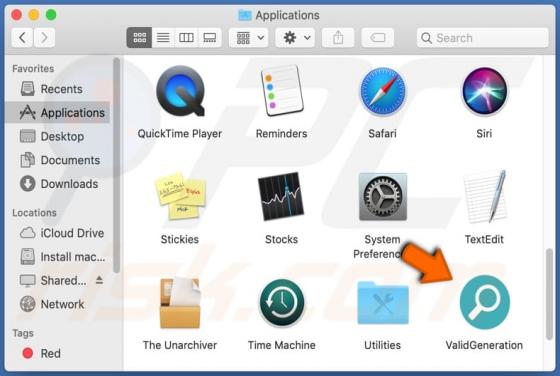 Adware ValidGeneration (Mac)