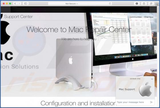POP-UP da Fraude Mac Repair Center (Mac)