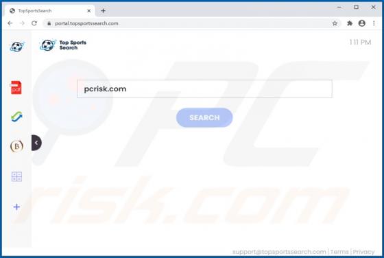 Sequestrador de Navegador TopSportsSearch