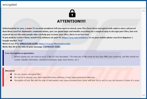 Ransomware MONETA