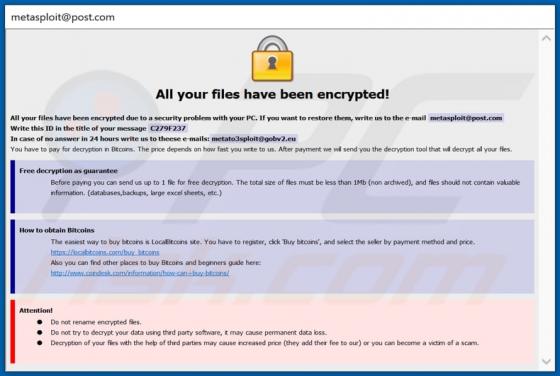 Ransomware Msf